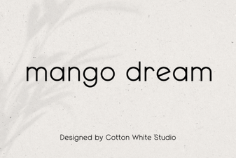 Mango Dream Font: Modern Display for Creative Projects